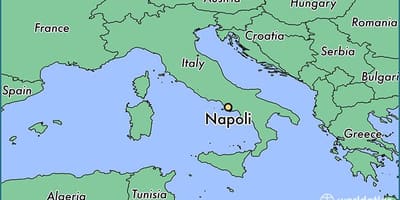 Карта на Италия показва Наполи