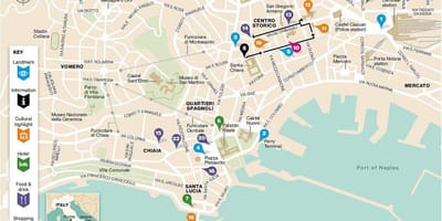 Карта на Centro сторико Наполи