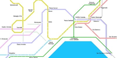Карта на Неапол трамвай 